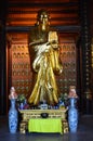 Gold Buddhist statues, Bai Dinh Pagoda, Ninh Binh, Vietnam